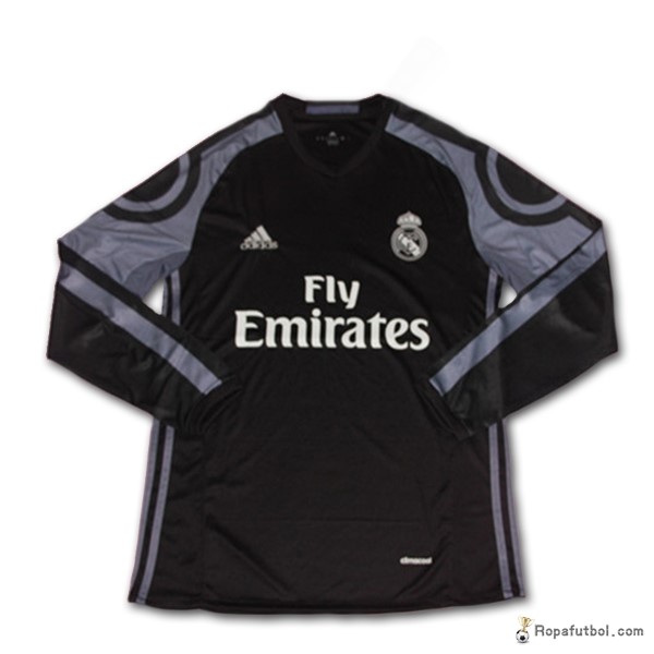 Camiseta Real Madrid Replica Tercera Ropa ML 2016/17 Negro